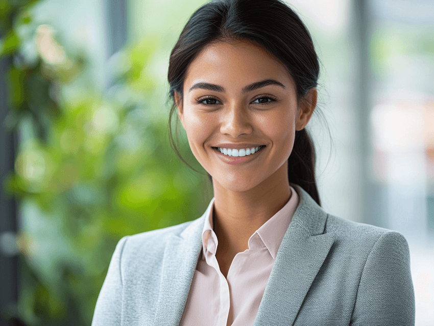 business portrait photography with a smile