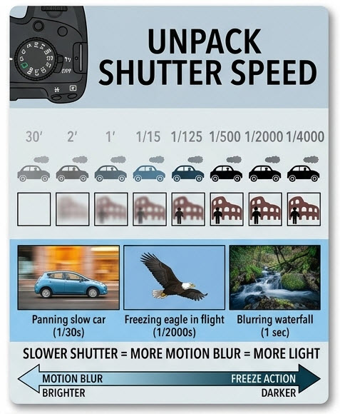 manual photography cheat sheet