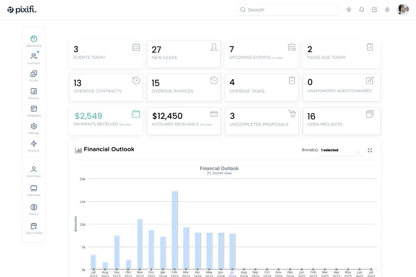 Pixili - best CRM for Photographers