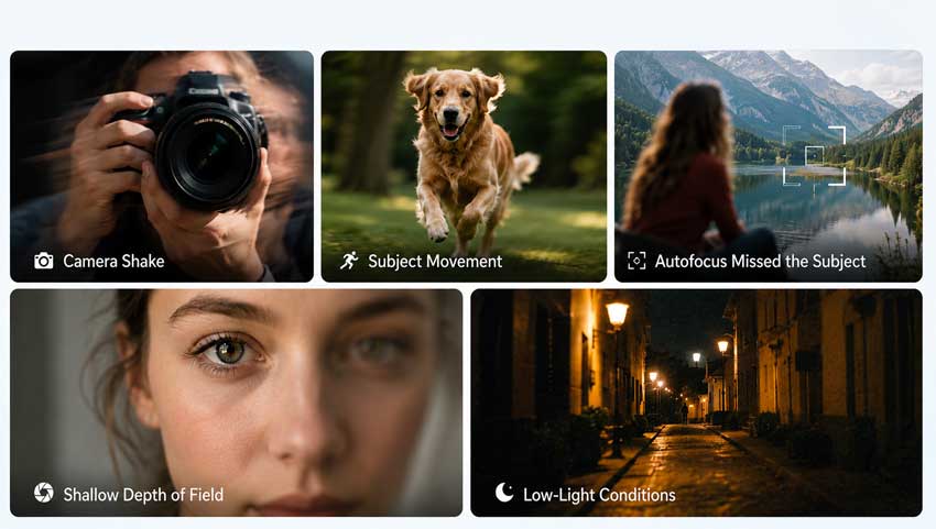 Common reasons why photos are not in focus