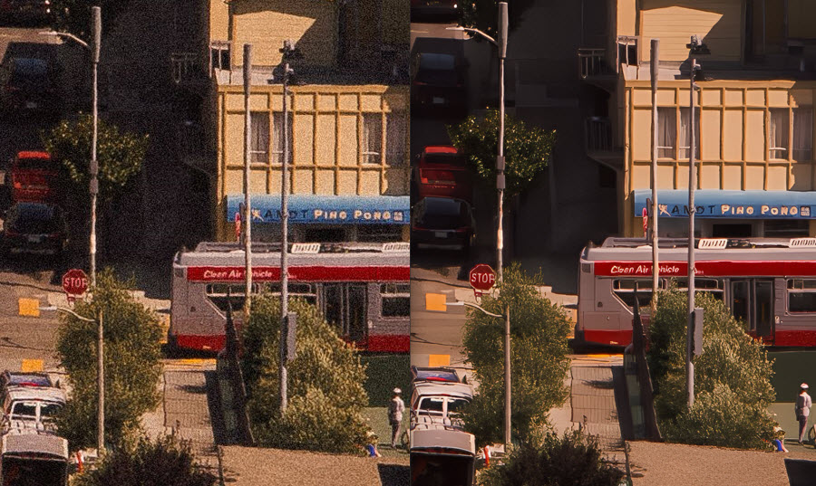 AI noise reduction photography