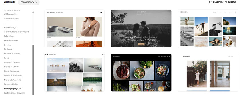 Square Space Photography Gallery Website
