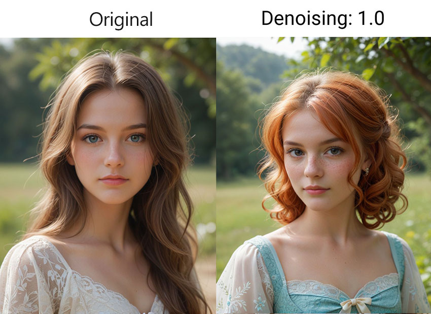 stable diffusion denoising strength comparison