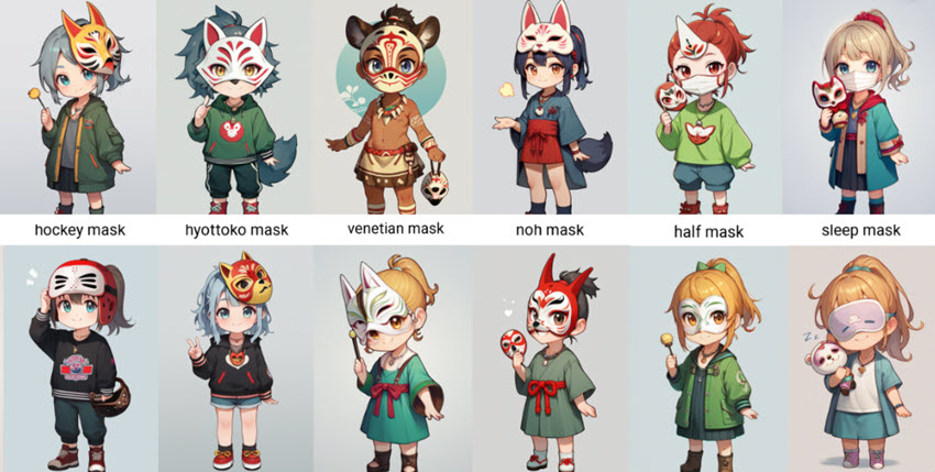 Dynamic Prompts Example Masks
