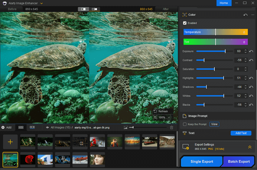 Aiarty Image Enhancer Color Correction