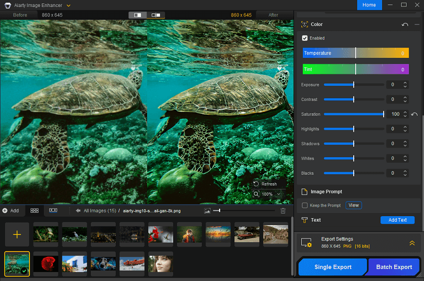 Aiarty Image Enhancer Color Correction