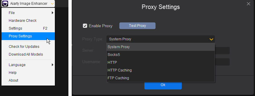 Proxy Settings
