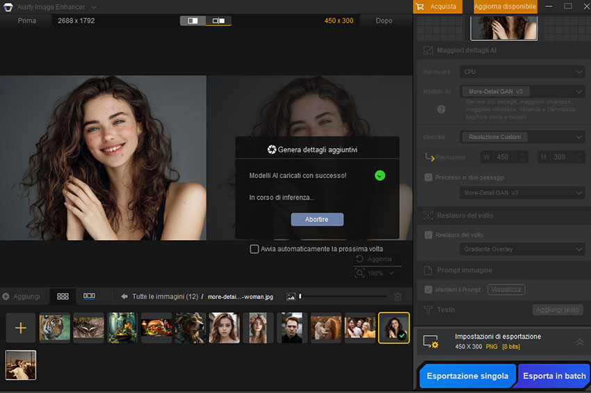 Aiarty Image Enhancer Aggiungi Immagini Facciali