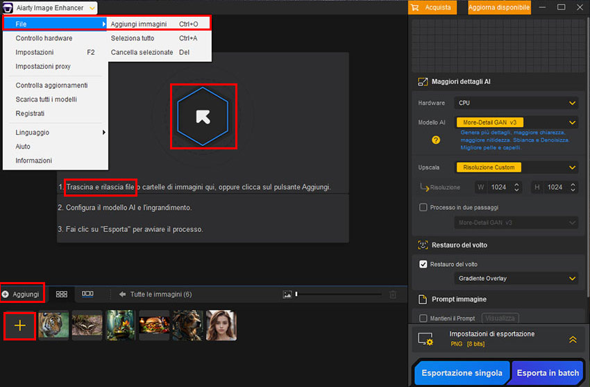 Aiarty Image Enhancer Add Images