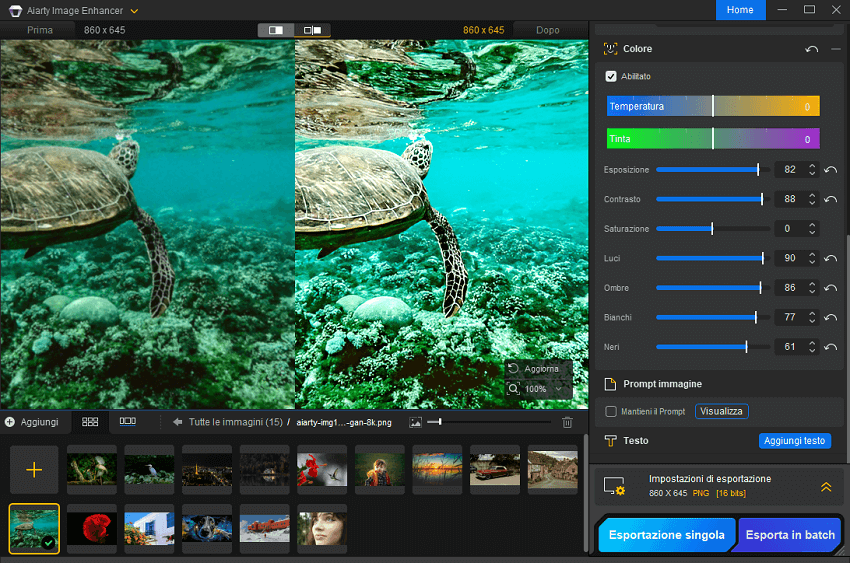 Correzione Colore (Regolazioni Tonali) di Aiarty Image Enhancer
