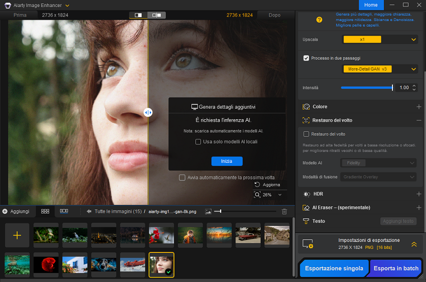 Aiarty Image Enhancer Aggiungi Immagini Facciali