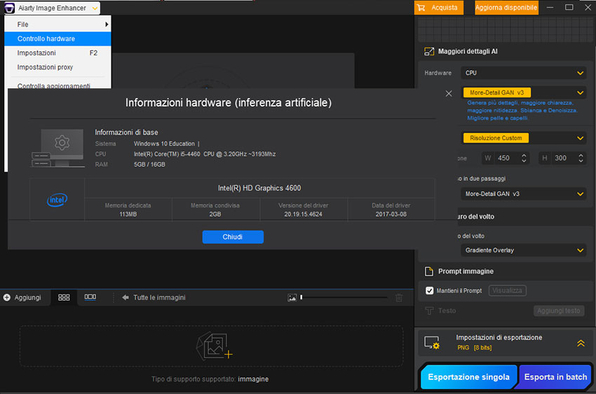 Aiarty Image Enhancer Hardware Check