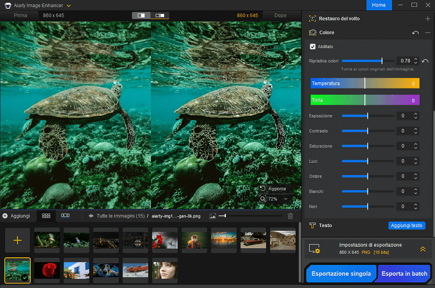 Correzione Colore di Aiarty Image Enhancer