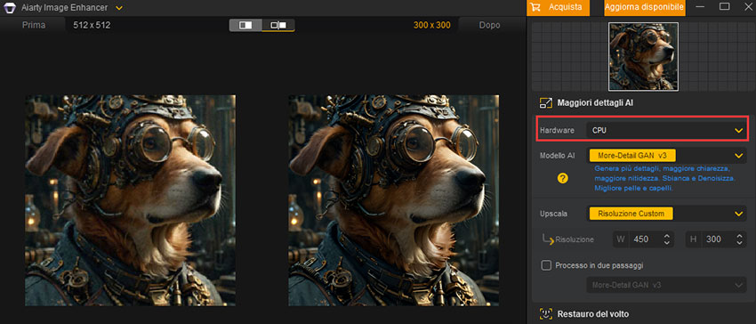 Aiarty Image Enhancer Cambia Hardware