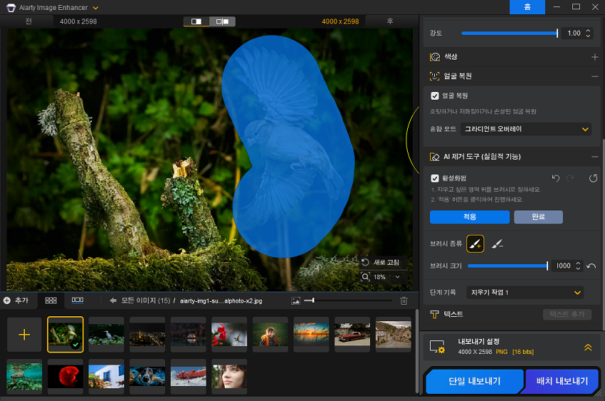 Aiarty Image Enhancer AI 지우개