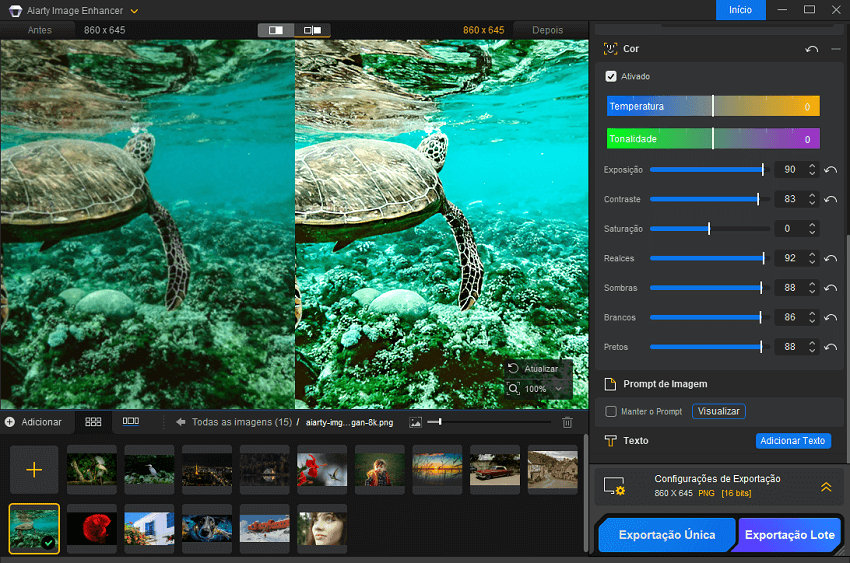 Correção de Cor do Aiarty Image Enhancer