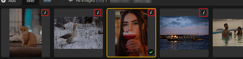 Painel de Lista de Imagens do Aiarty Image Enhancer