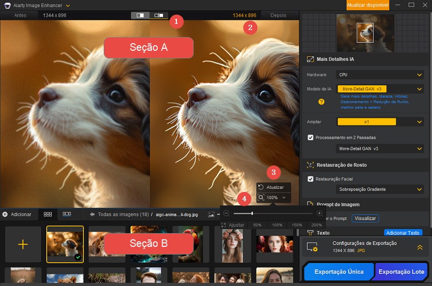 Visualizar Imagem no Aiarty Image Enhancer