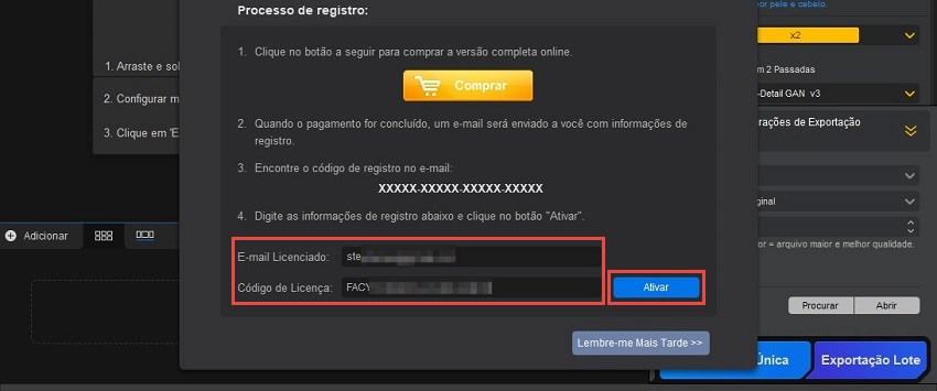 Ativação do Aiarty Image Enhancer