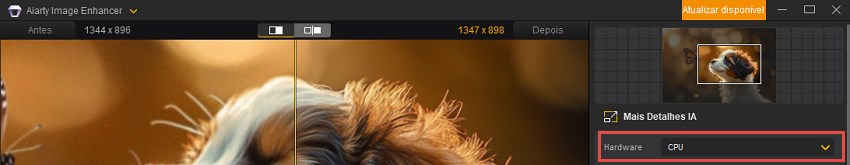 Aiarty Image Enhancer Alterar Hardware