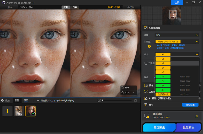 最佳 AI 圖片放大器 - Aiarty Image Enhancer